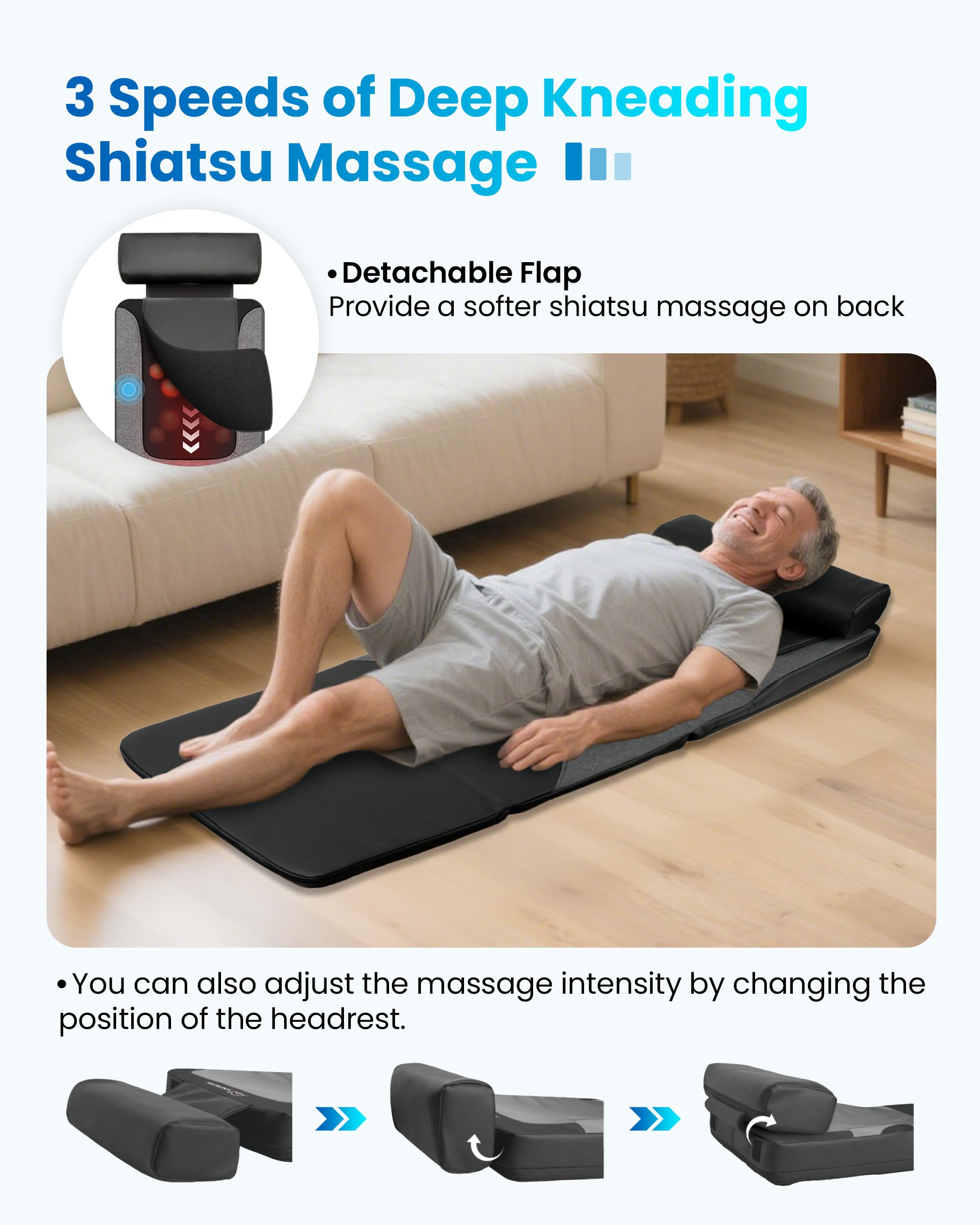 COMFIER massage mat PU cover enhances comfort during use.
