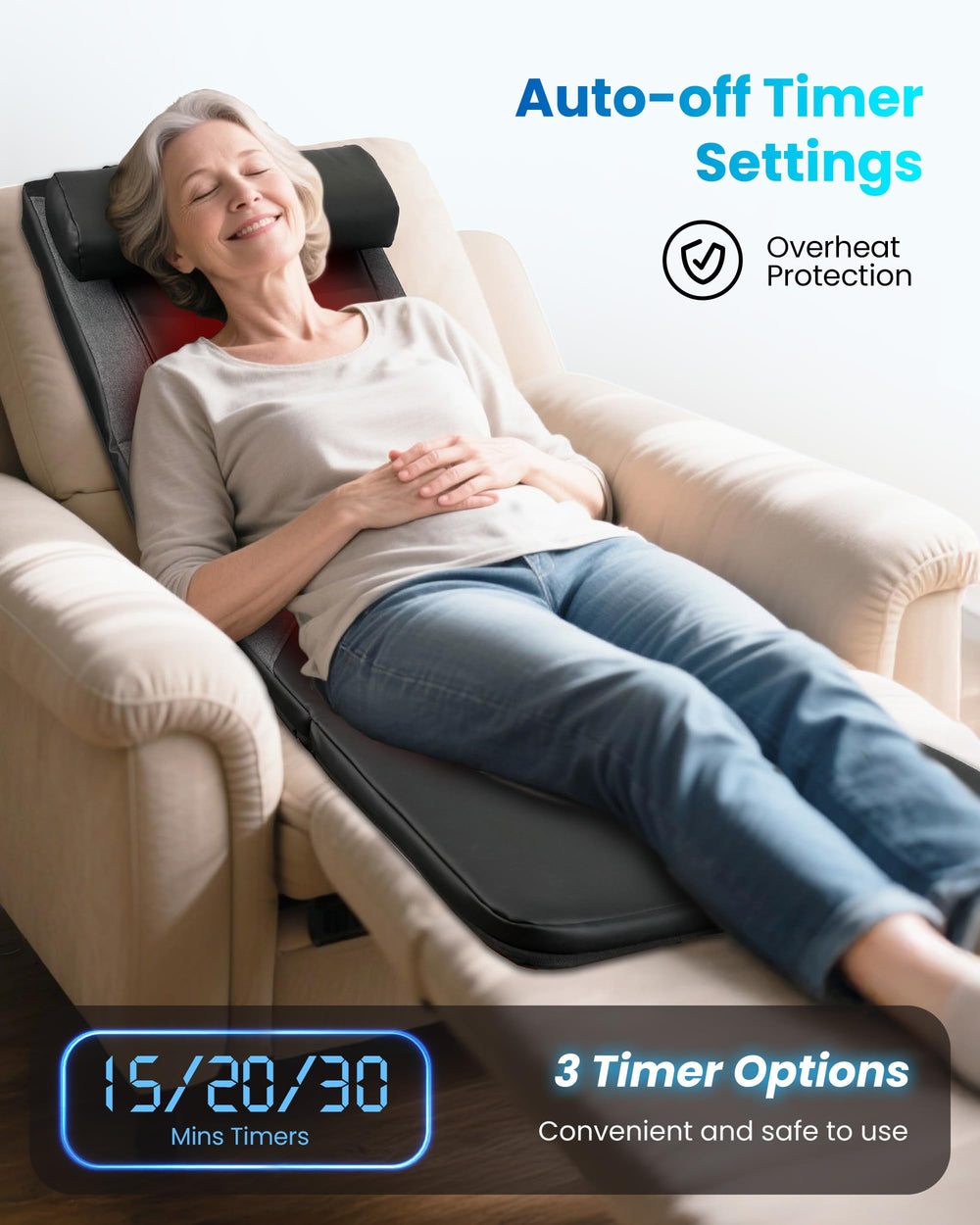 COMFIER Shiatsu mat for home use boosts relaxation during daily routines.