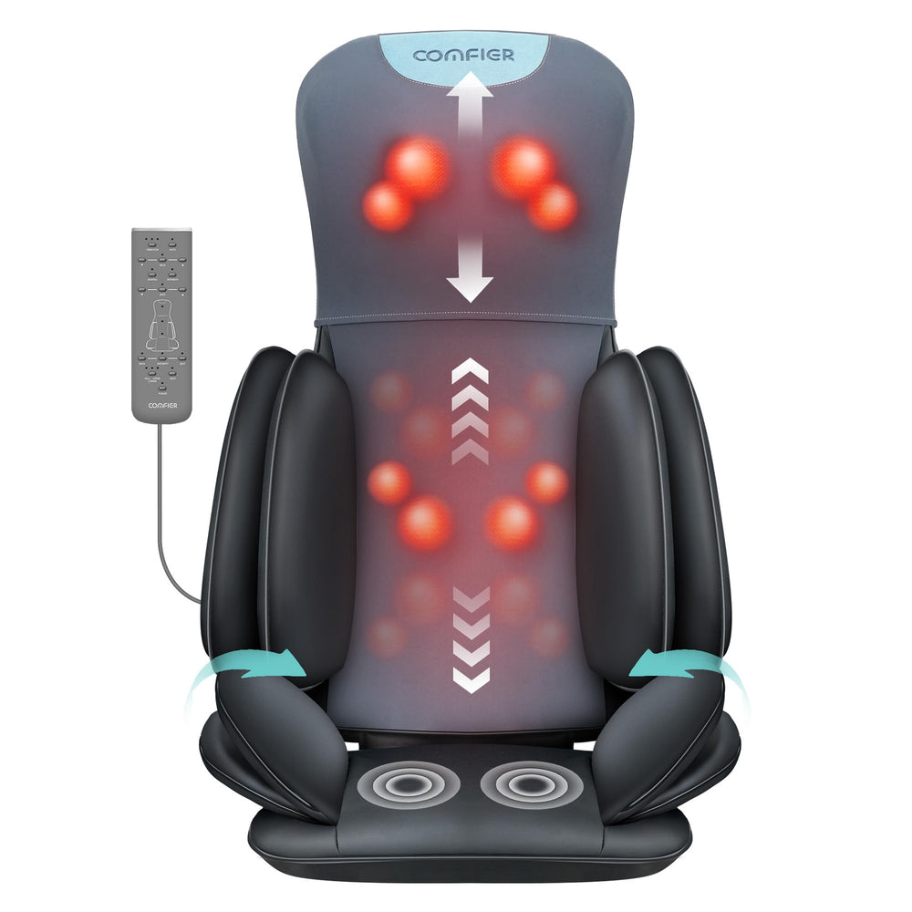 COMFIER neck and back massager with remote for full back relief in your chair