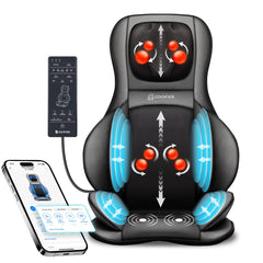 COMFIER shiatsu neck and back massager with heat on a chair for soothing home relaxation