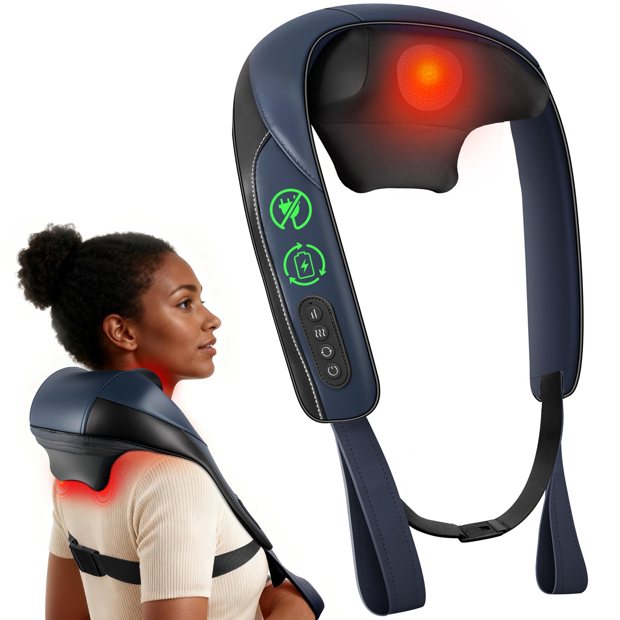 COMFIER neck massager with 4D heads for deep neck relief at home