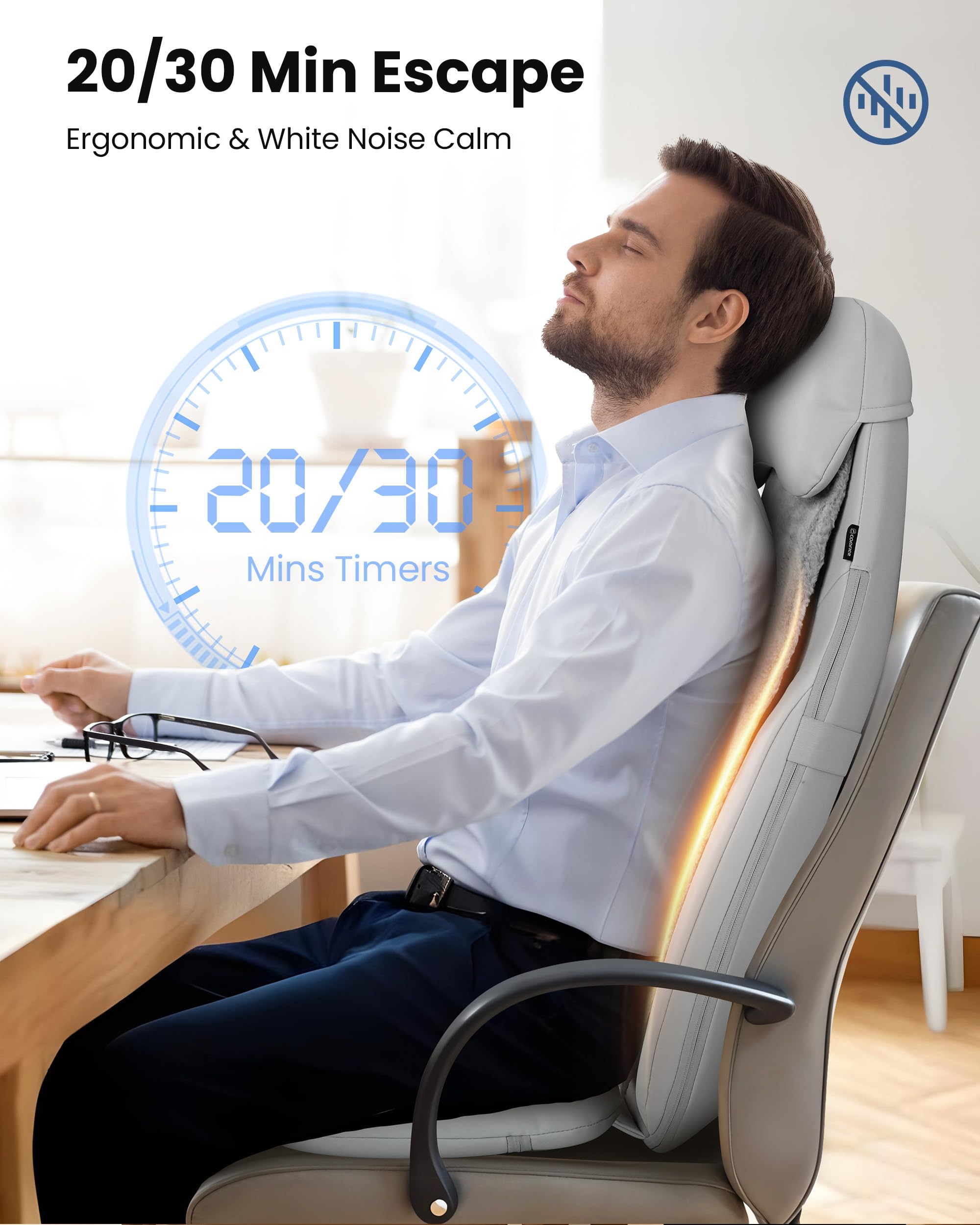 COMFIER spot massage focuses on specific back areas