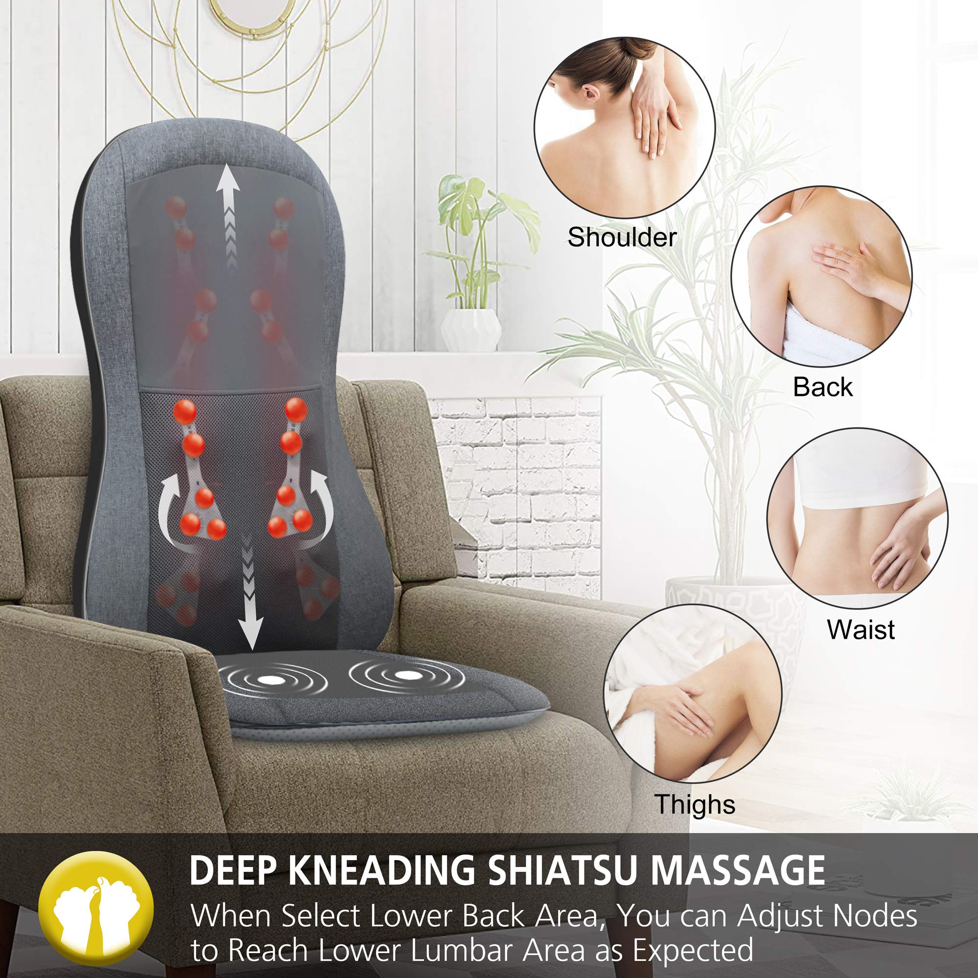 Comfier ten-nodes back massager covers neck, shoulders, and spine