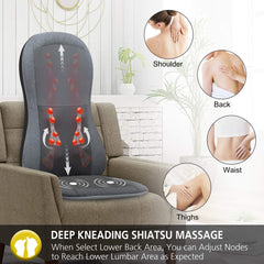 Comfier ten-nodes back massager covers neck, shoulders, and spine