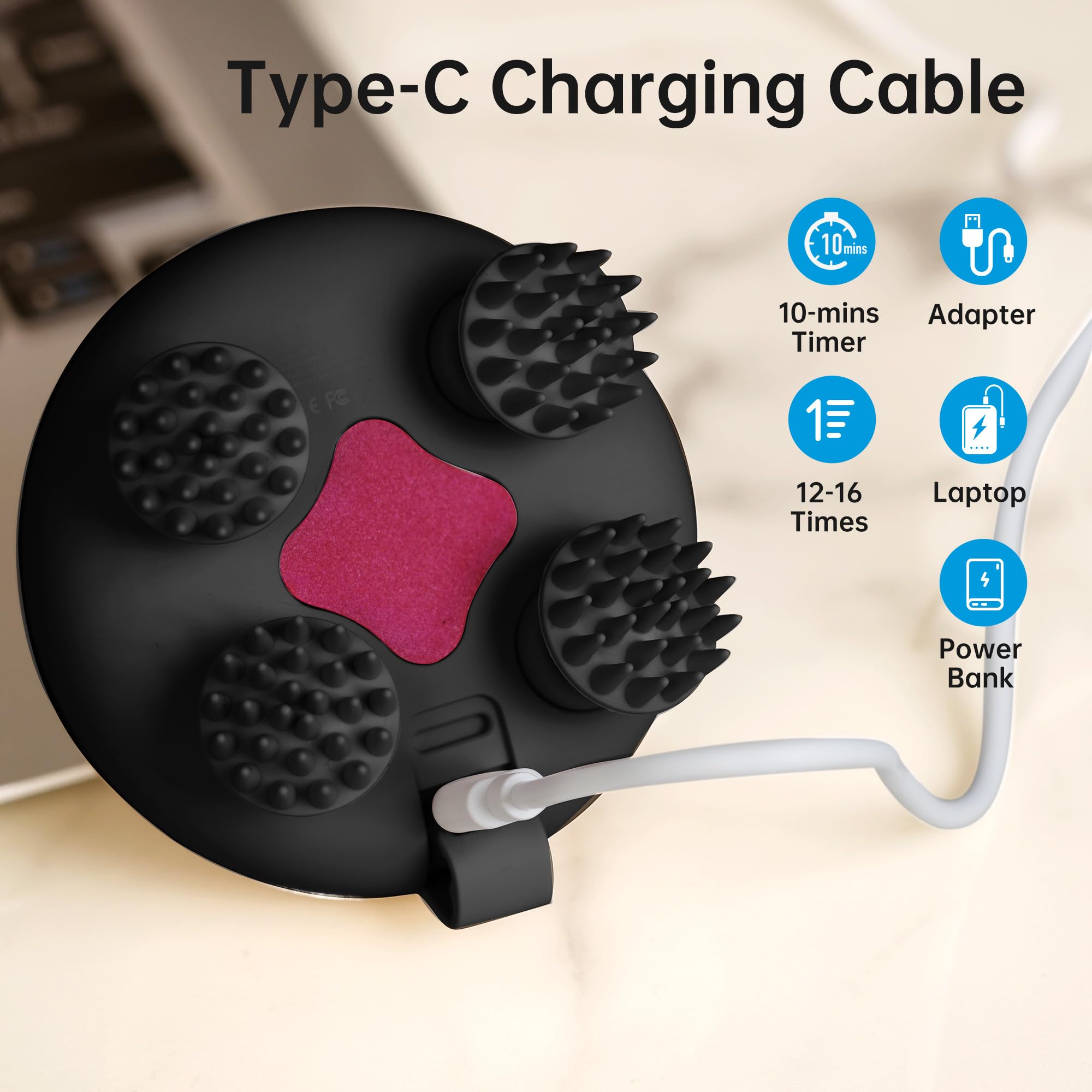 COMFIER USB rechargeable massager offers convenient, cord-free use.