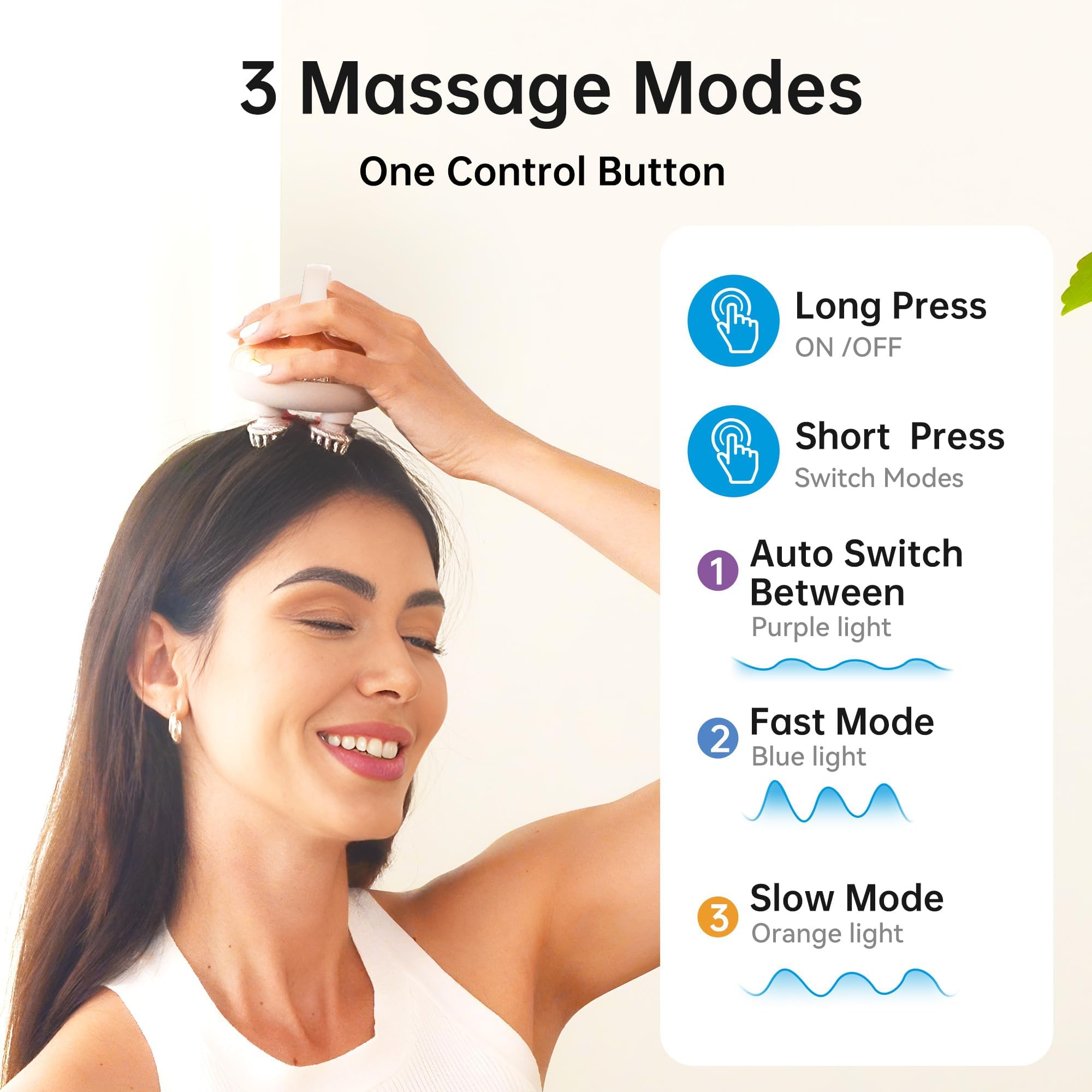 COMFIER Waterproof Head Massager ready for wet and dry sessions.