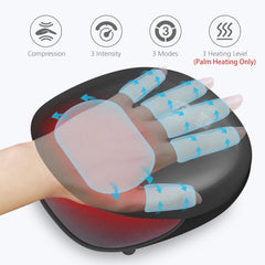 COMFIER Wireless Hand Massager with Heat side controls for easy mode selection.