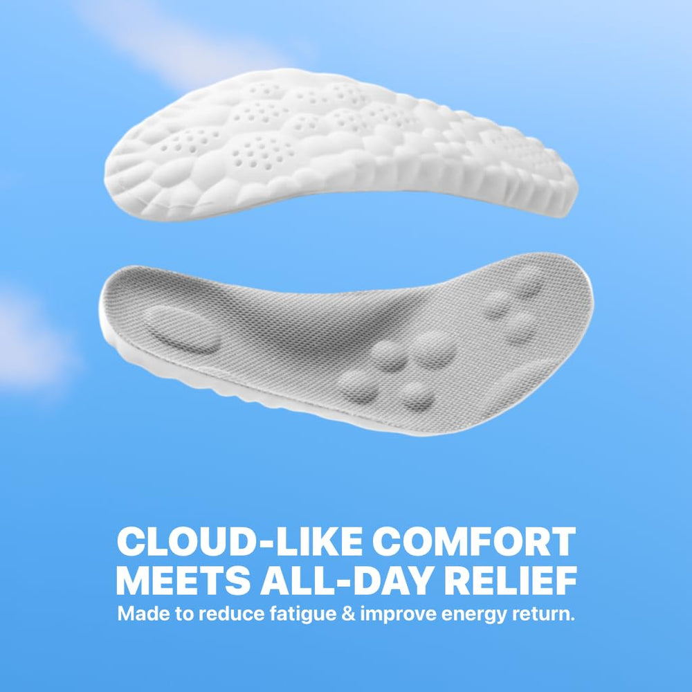 Comfort 365 Cloud Insoles heel cup detail illustrates added stability during motion.