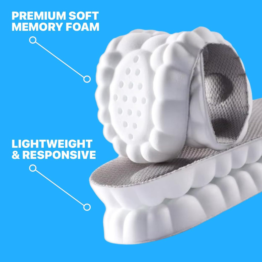 Comfort 365 Cloud Insoles trim guide close-up demonstrates easy cut-to-fit sizing.