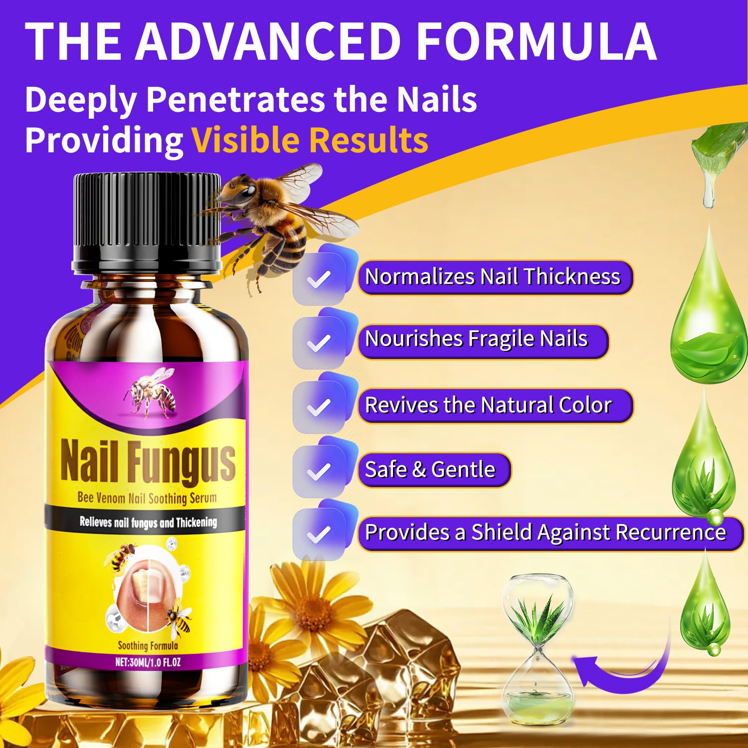 Comfort bee venom nail treatment ingredients highlight natural formula