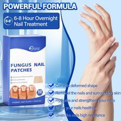 Caja de parches Comfort para hongos de uñas, fácil de usar.