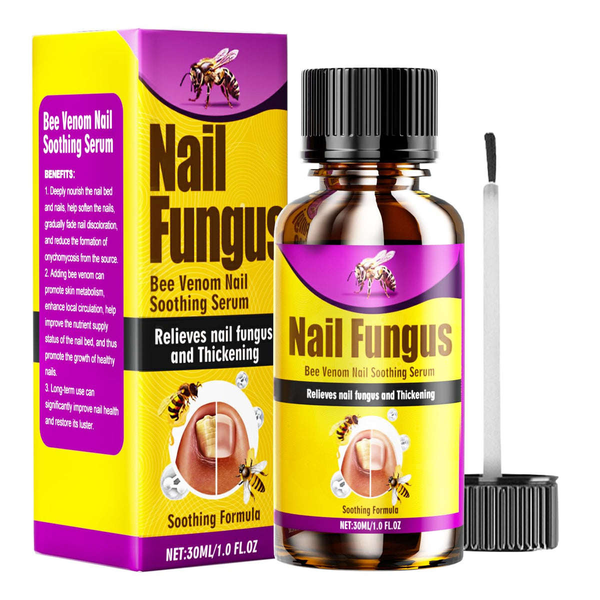 Comfort toenail fungus treatment bottle ready for at-home care