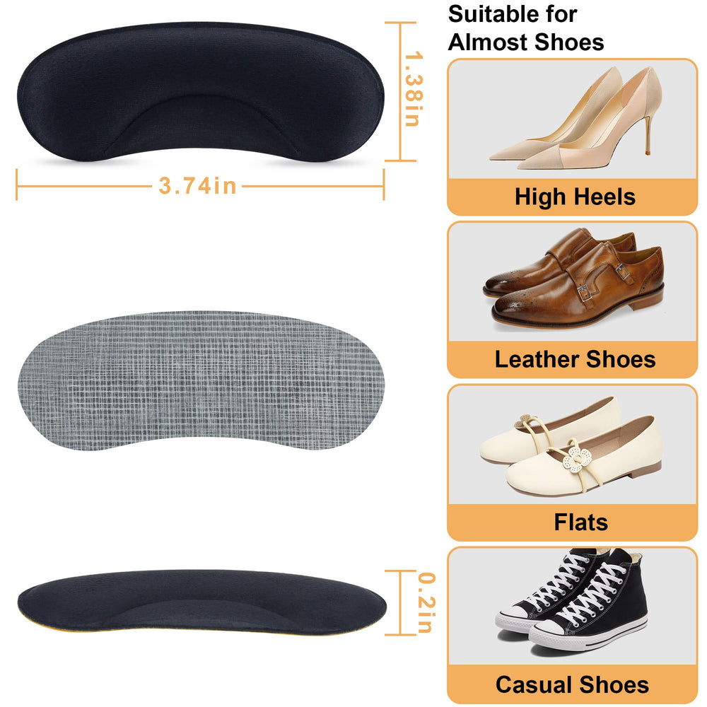 Comfowner heel cushion pad inside shoe preventing slipping.