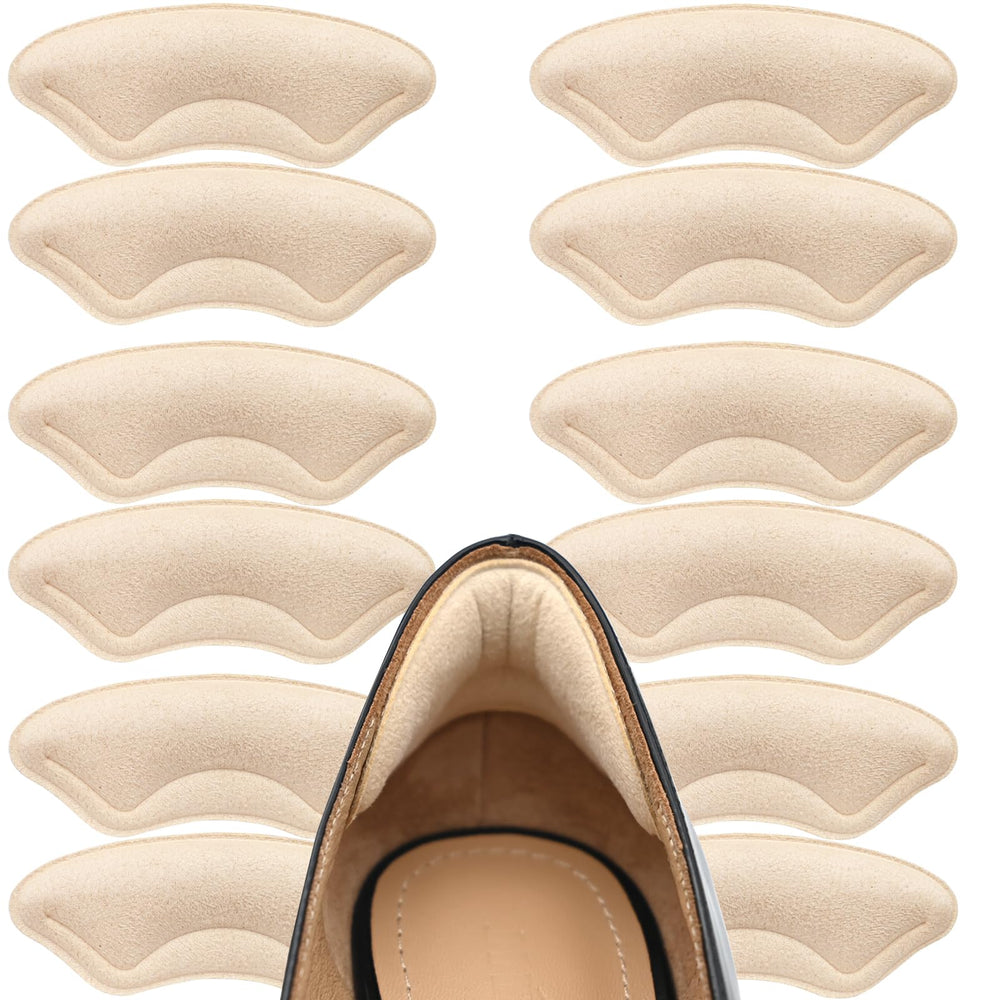 Comfowner heel cushion pad back view keeps heels in place for a secure fit.