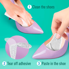 Comfwalk metatarsal pads invisible thin design blends under footwear