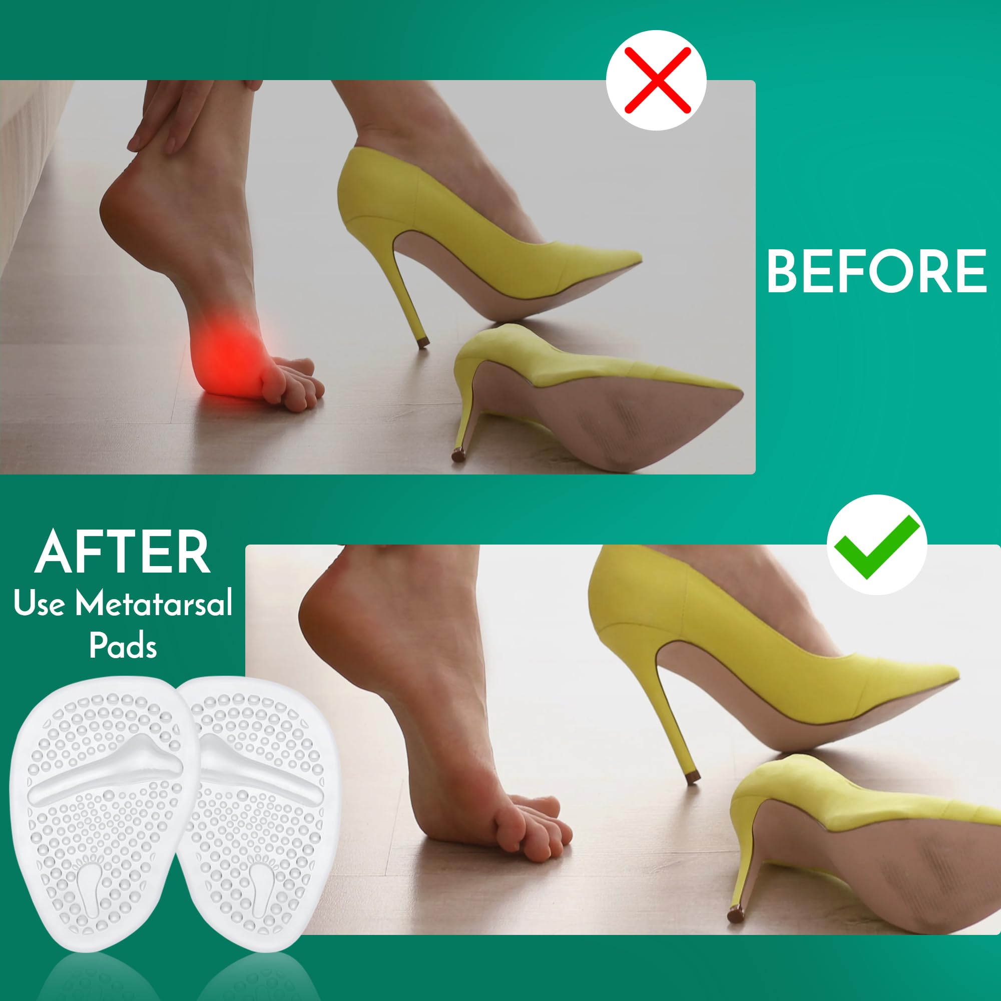 Comfwalk StepEase pack of 4 pads reduces mid-day discomfort when worn.