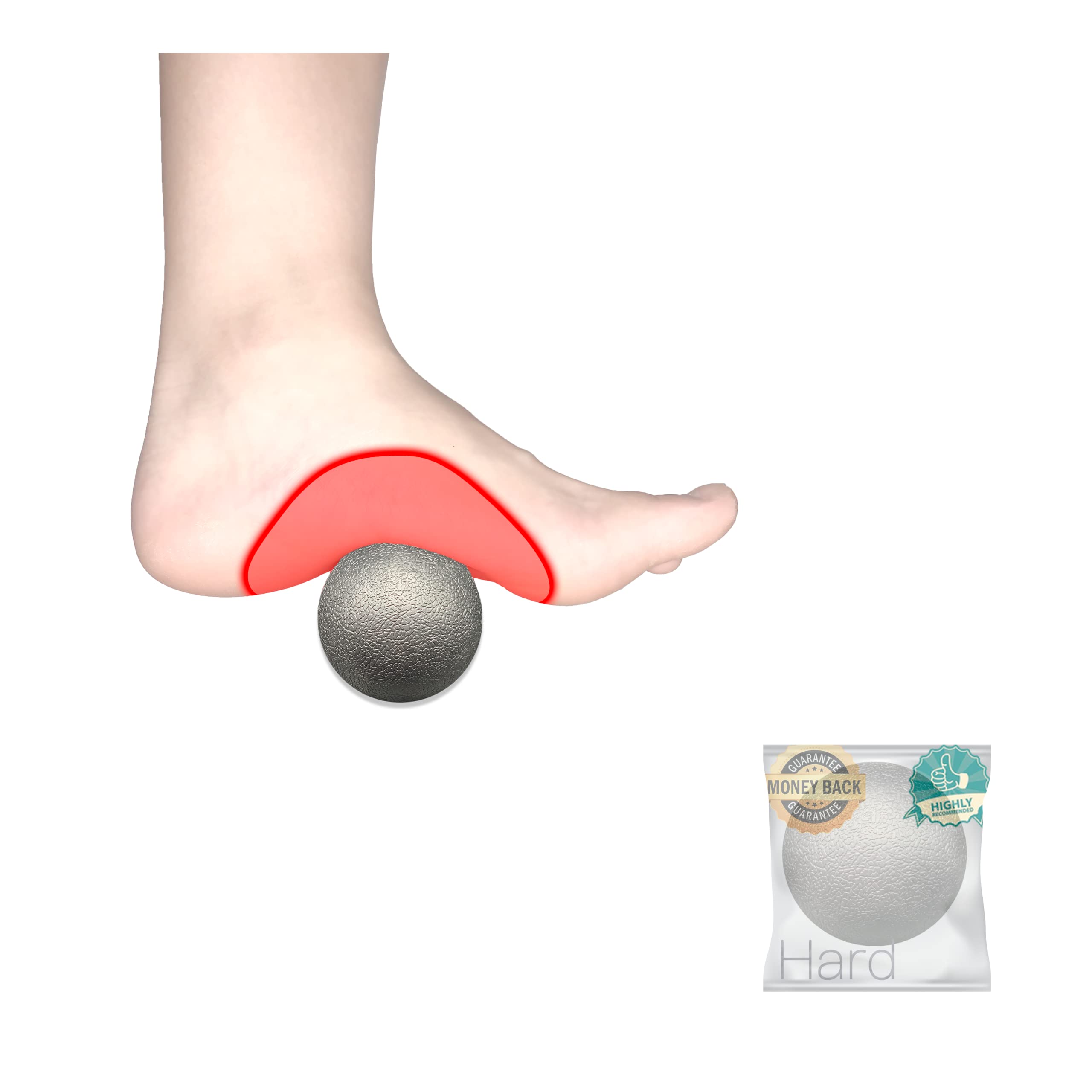 Comfyon plantar fasciitis relief ball close-up for targeted fascia release.
