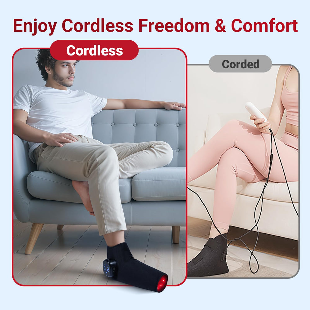 Comfytemp 5000mAh battery indicator for longer therapy sessions.