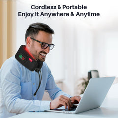 Comfytemp cordless neck wrap lets you use it anywhere with a rechargeable battery.