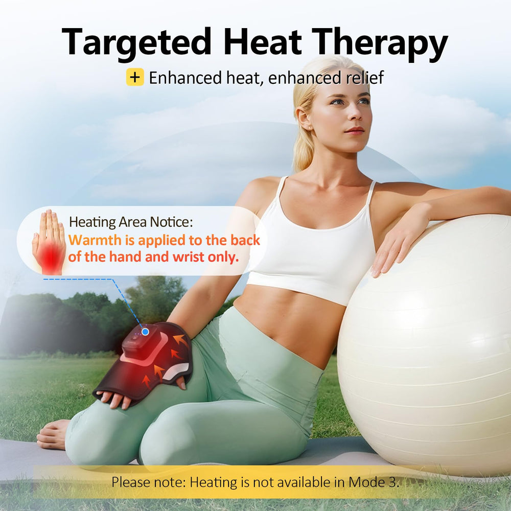 Comfytemp dynamic compression across fingers and palm for gentle relief