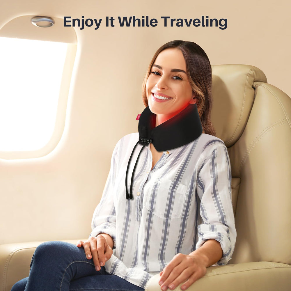 Comfytemp ergonomic U-shape design cradles the neck for comfortable wear.