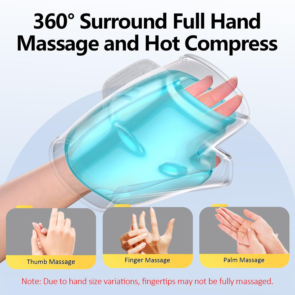 Comfytemp flexible glove-style massager fits the thumb area comfortably