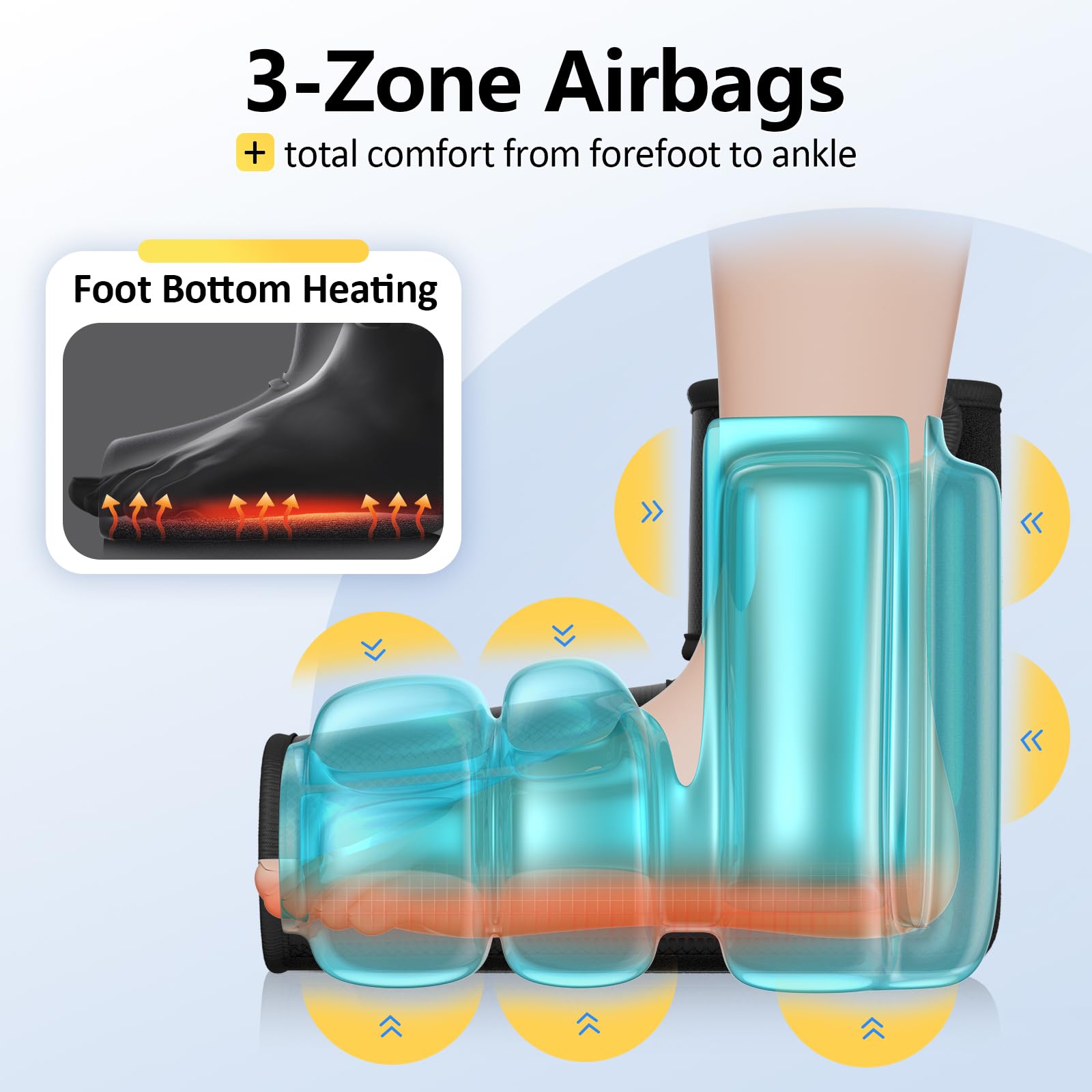 Comfytemp foot massager focuses on arches and heels for tired feet.