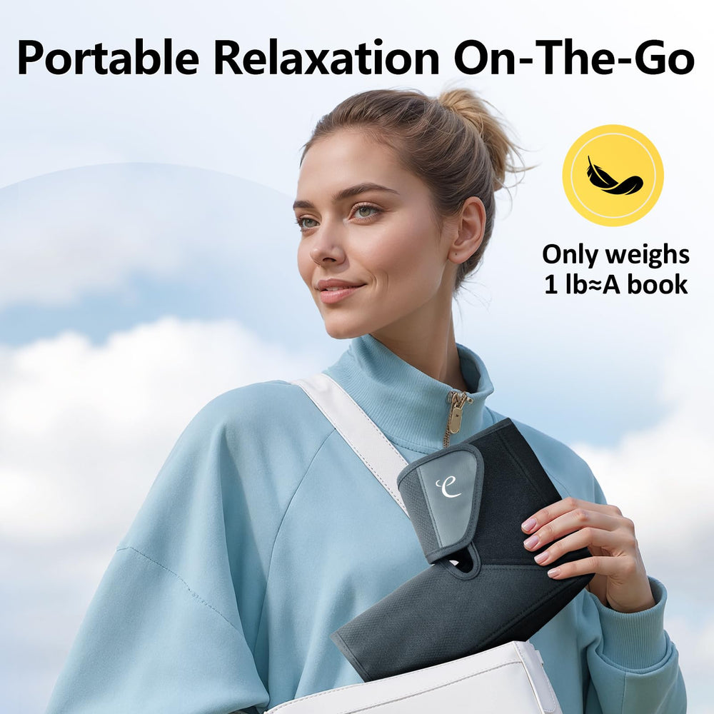 Comfytemp massager heats to 118°F for a warming session.