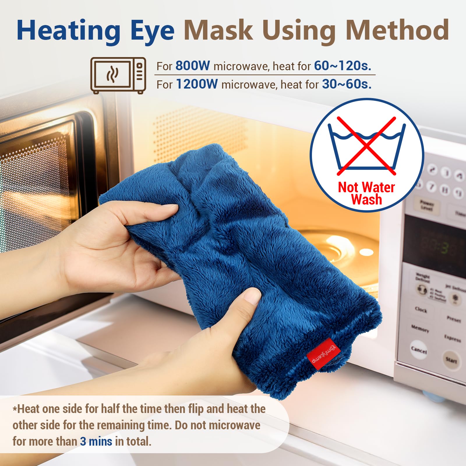 Comfytemp heated eye mask microwavable heat provides quick relaxation during breaks.