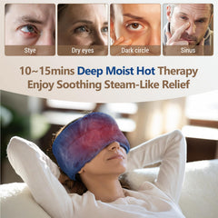 Comfytemp heated eye mask uses no-water wash design for easy hygiene between uses.