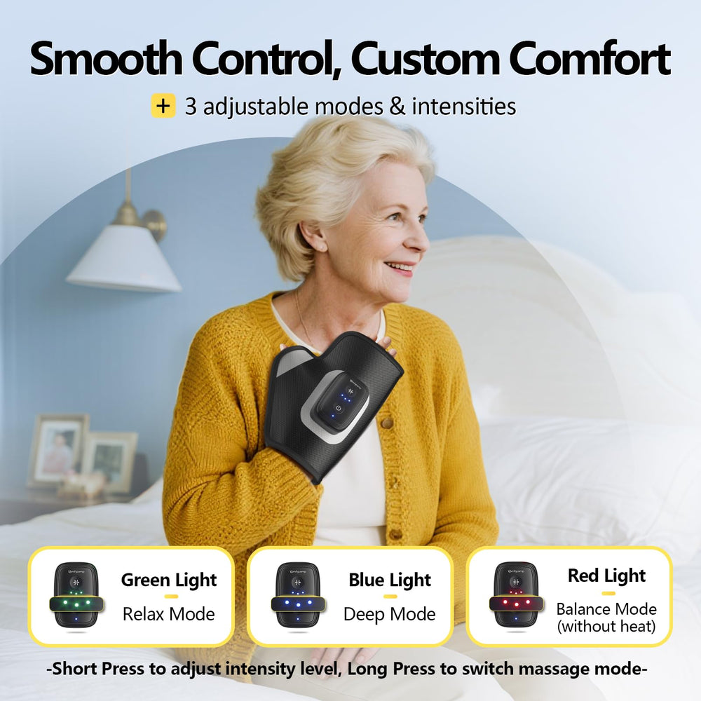 Comfytemp palm heat mode up to 118°F for comforting warmth