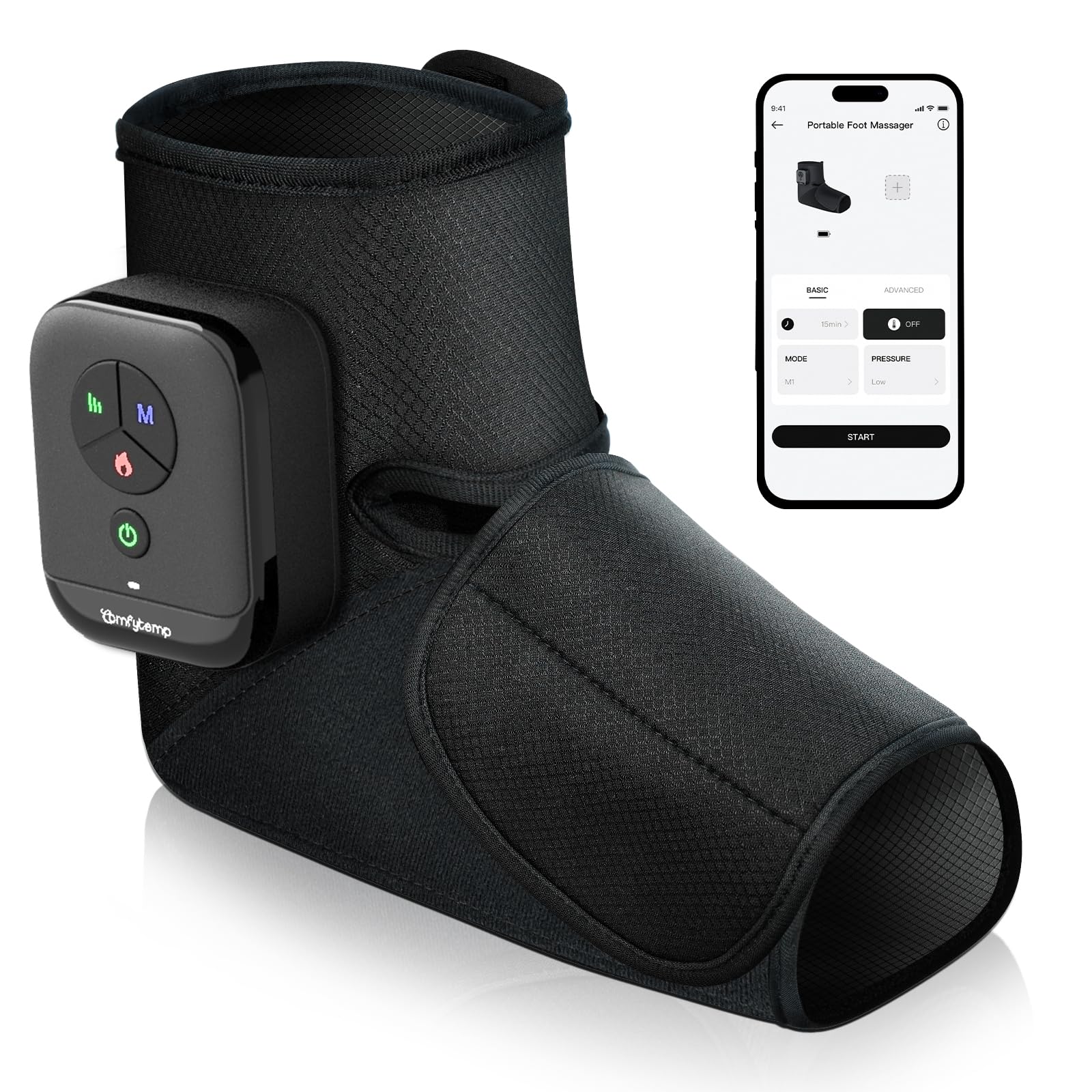 Comfytemp portable foot massager with heat for soothing relief after long days.