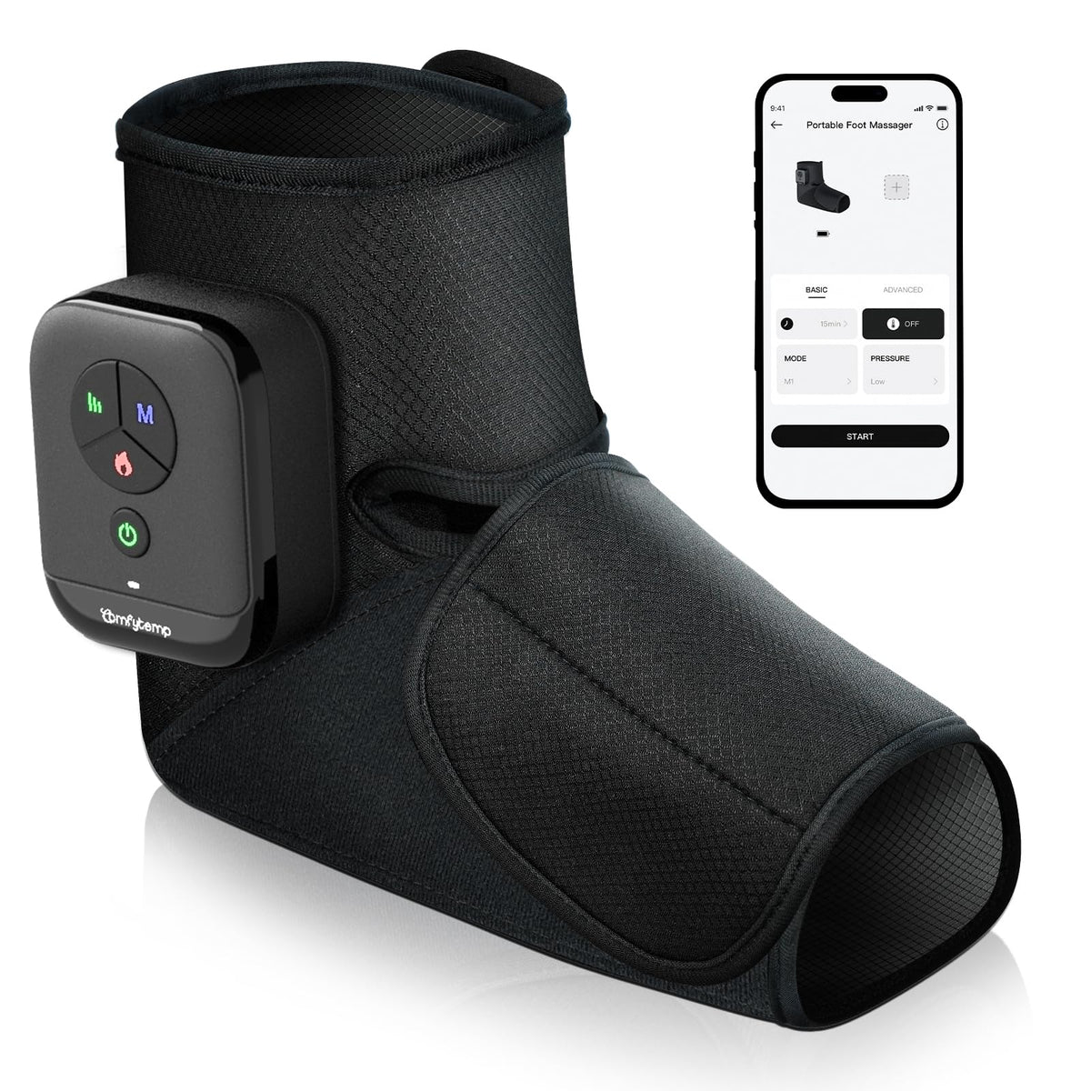 Comfytemp portable foot massager with heat for soothing relief after long days.