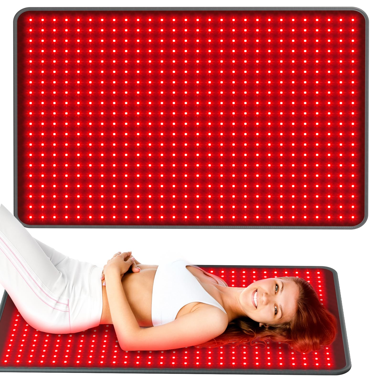 Light Red Mat Comfytemp 41.5in x 26in Red Light Therapy Mat – Full-Body LED Blanket ...