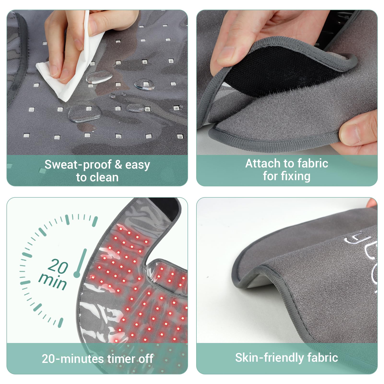 Comfytemp soft fabric cover and adjustable buckles for snug wear.
