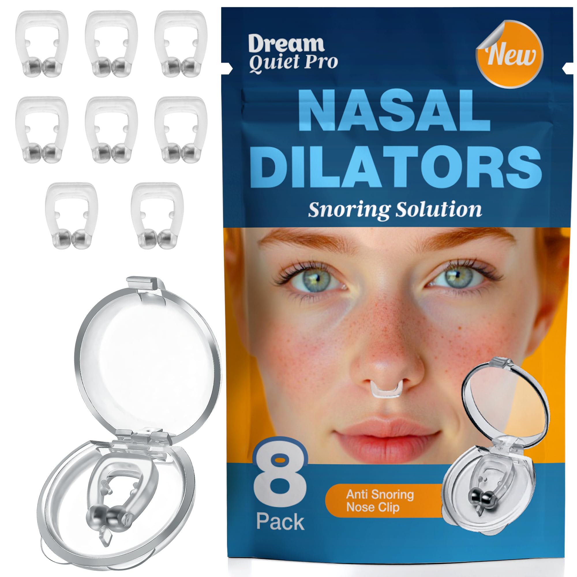 Commanding Life magnetic nose clip packaged in case for portable hygiene.
