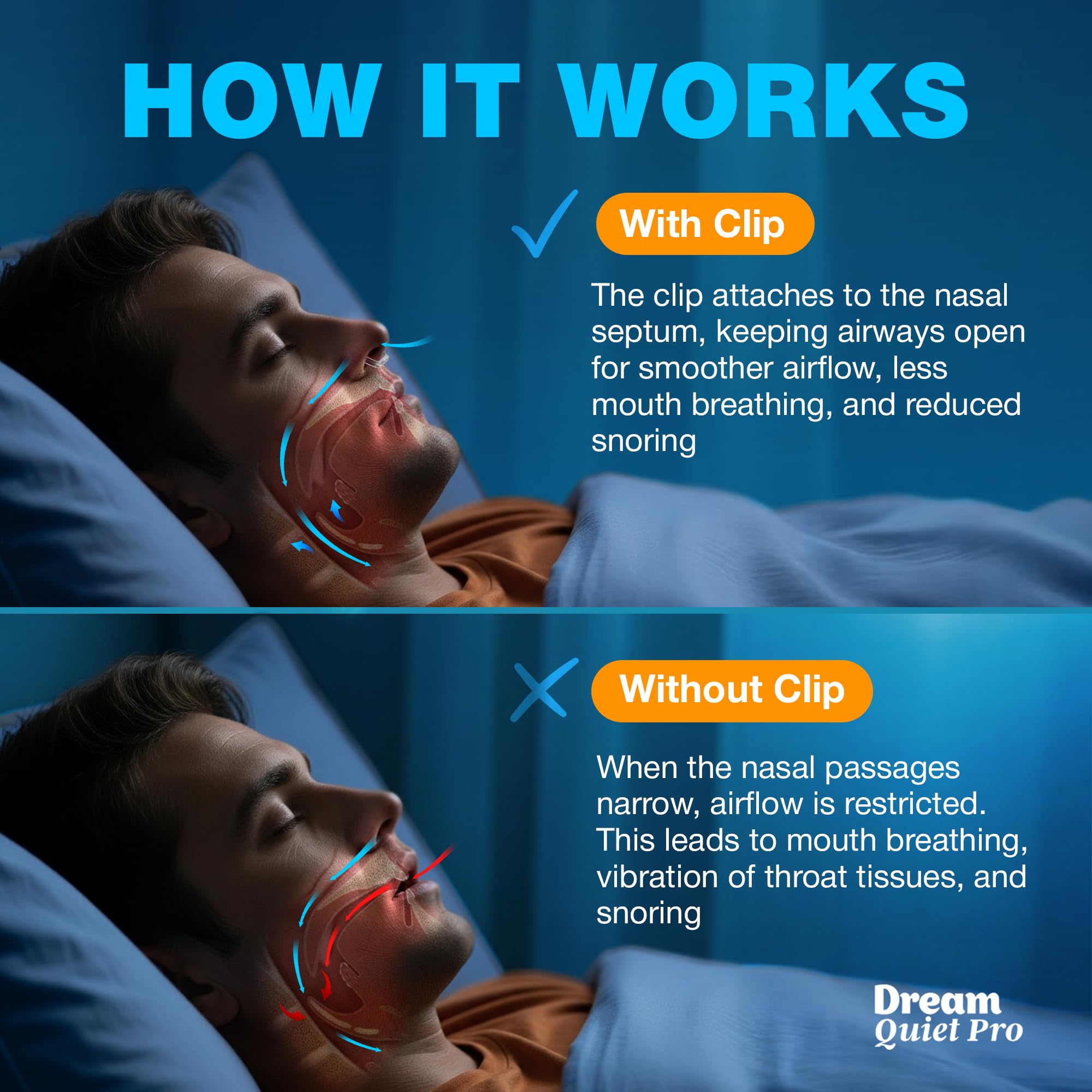 Commanding Life snoring nose clip soft silicone for comfortable wear.