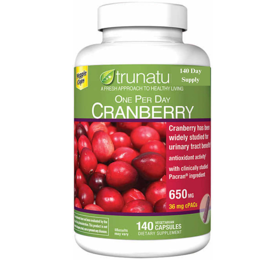 Compatible with Nature Cranberry 650 mg bottle with easy-to-swallow vegetarian capsules.