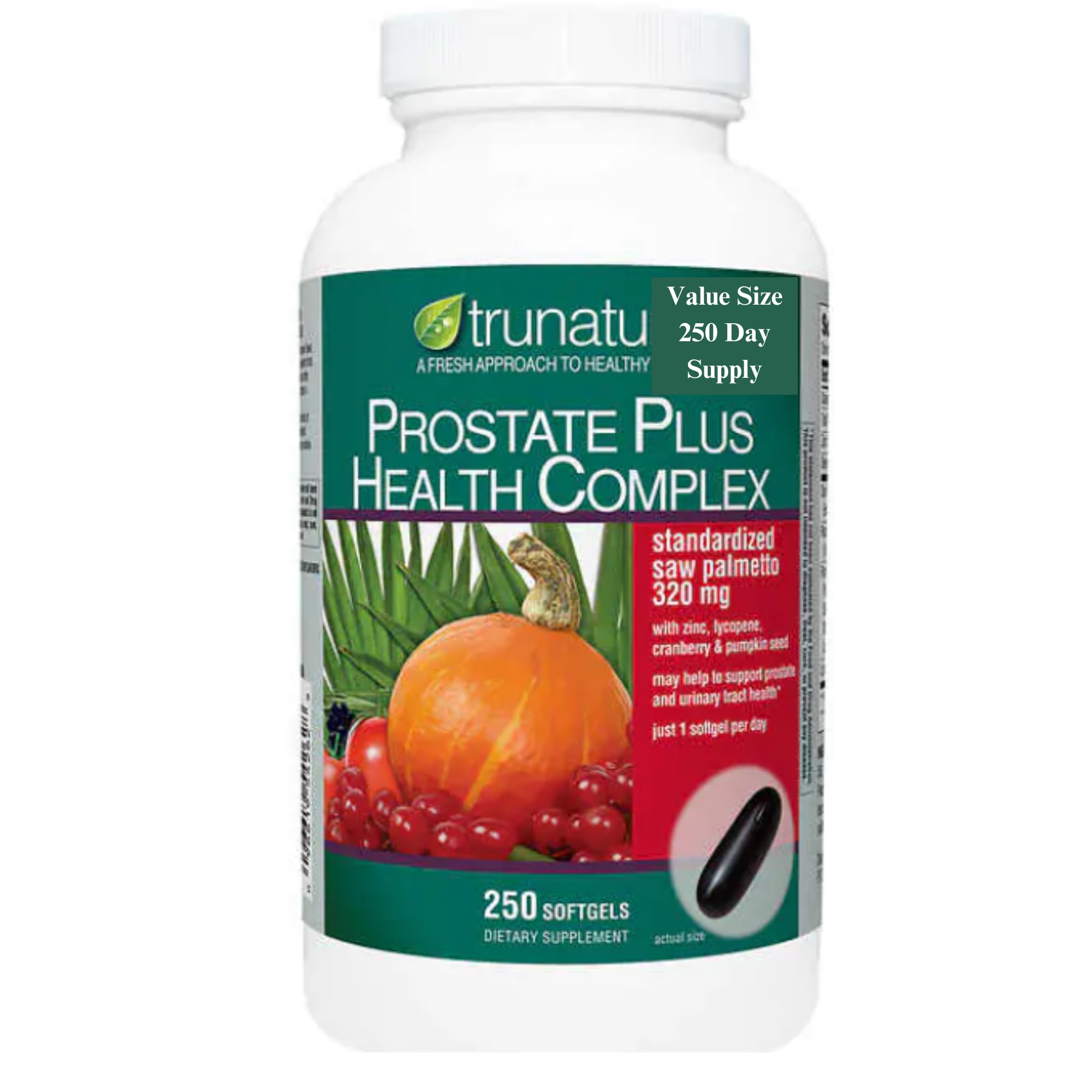 Compatible with Nature Saw Palmetto softgel bottle for daily wellness.