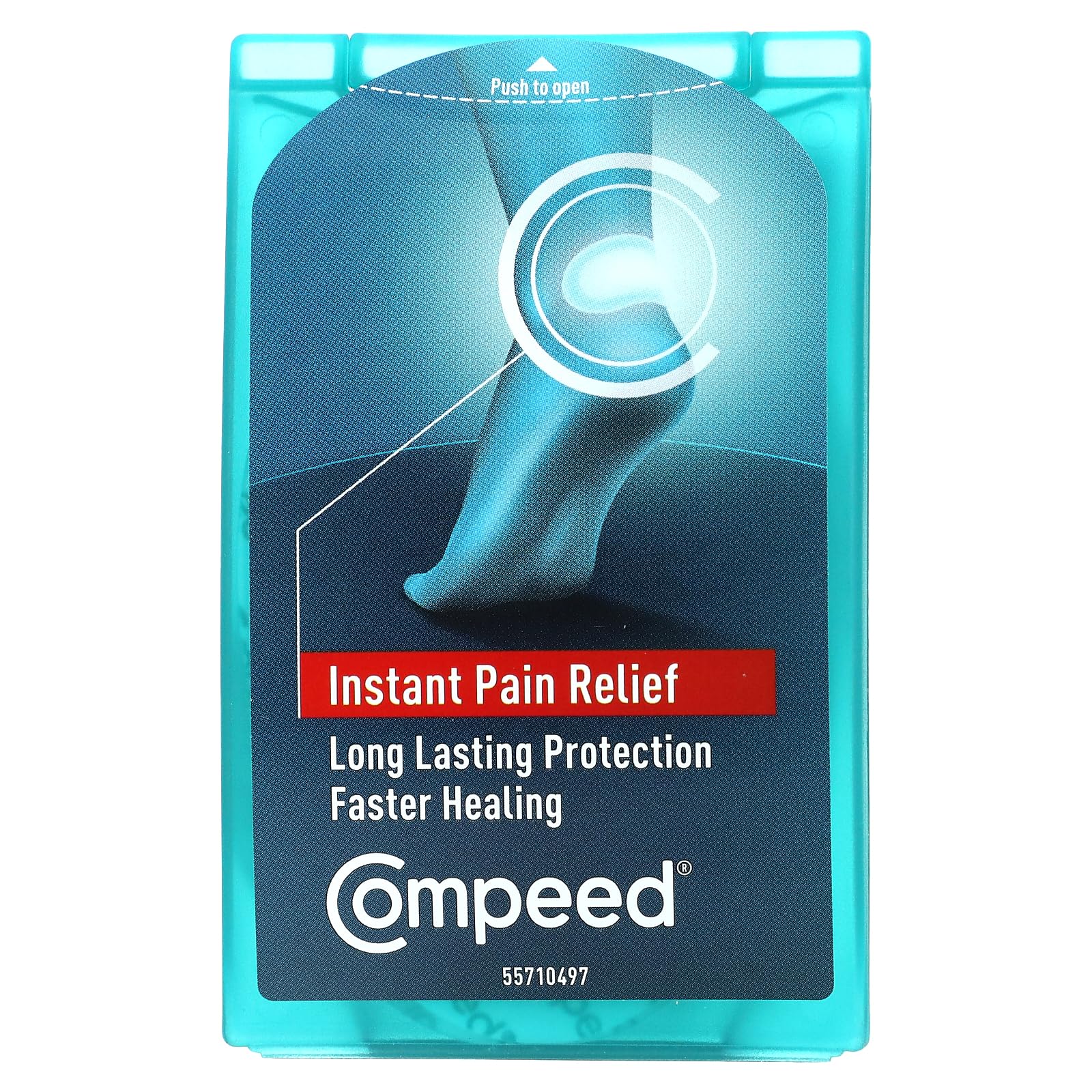 Compeed cushions in-use close-up demonstrate flexible fit during movement