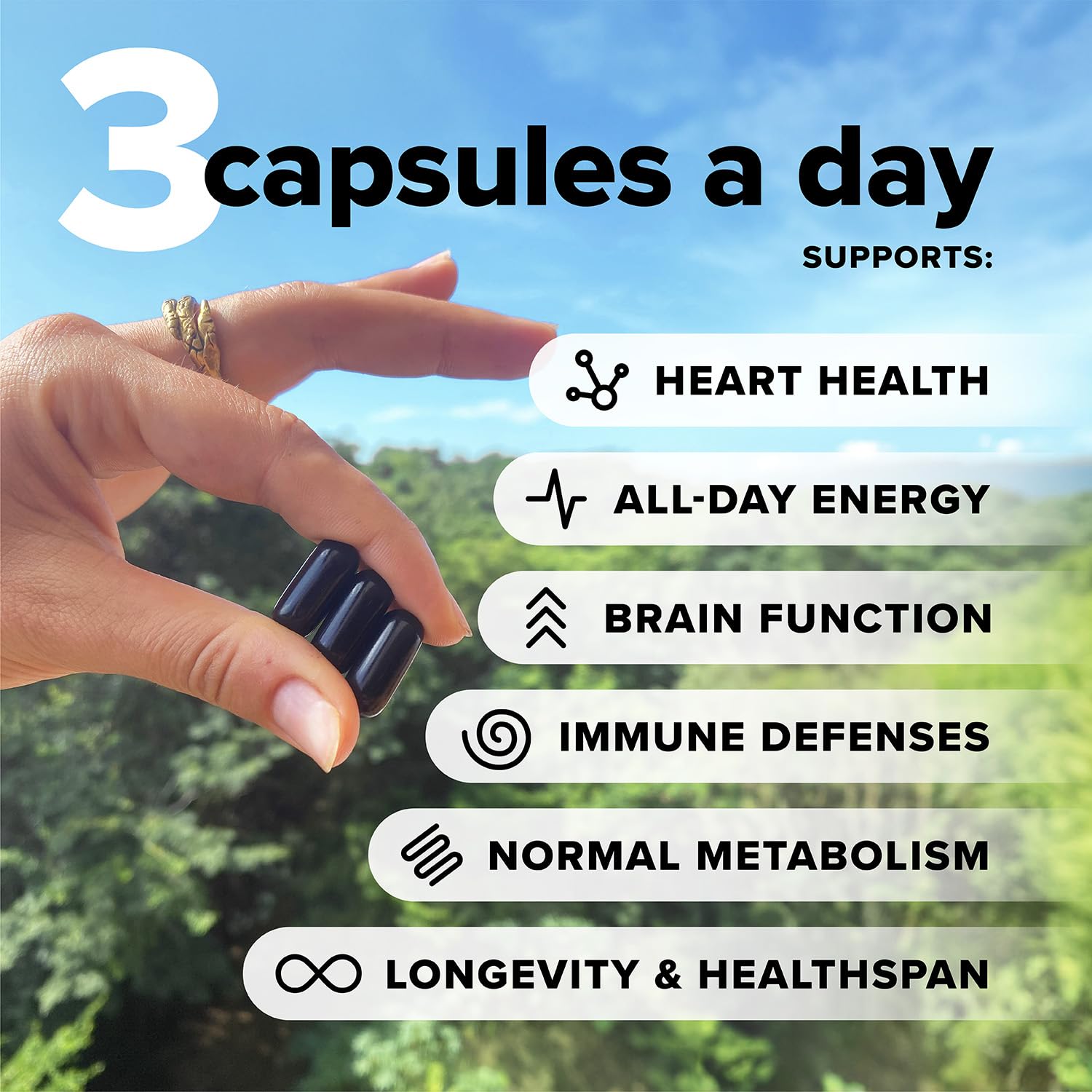 Complement Essential Vegan Multivitamin capsules for easy daily intake.