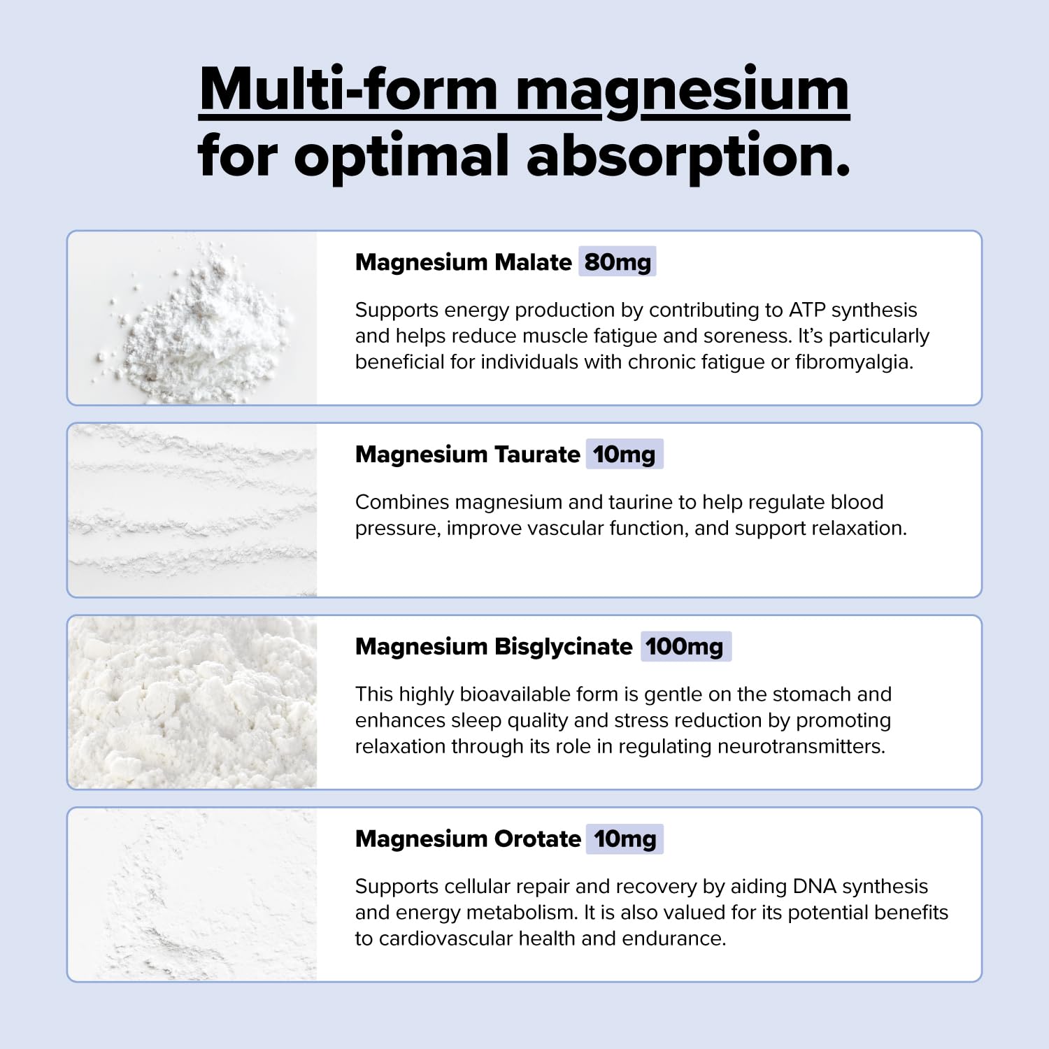 Complement Magnesium bisglycinate capsules promoting restful sleep and gentle digestion.