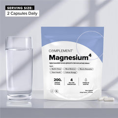 Complement Magnesium taurate capsules emphasizing mood and calm support.