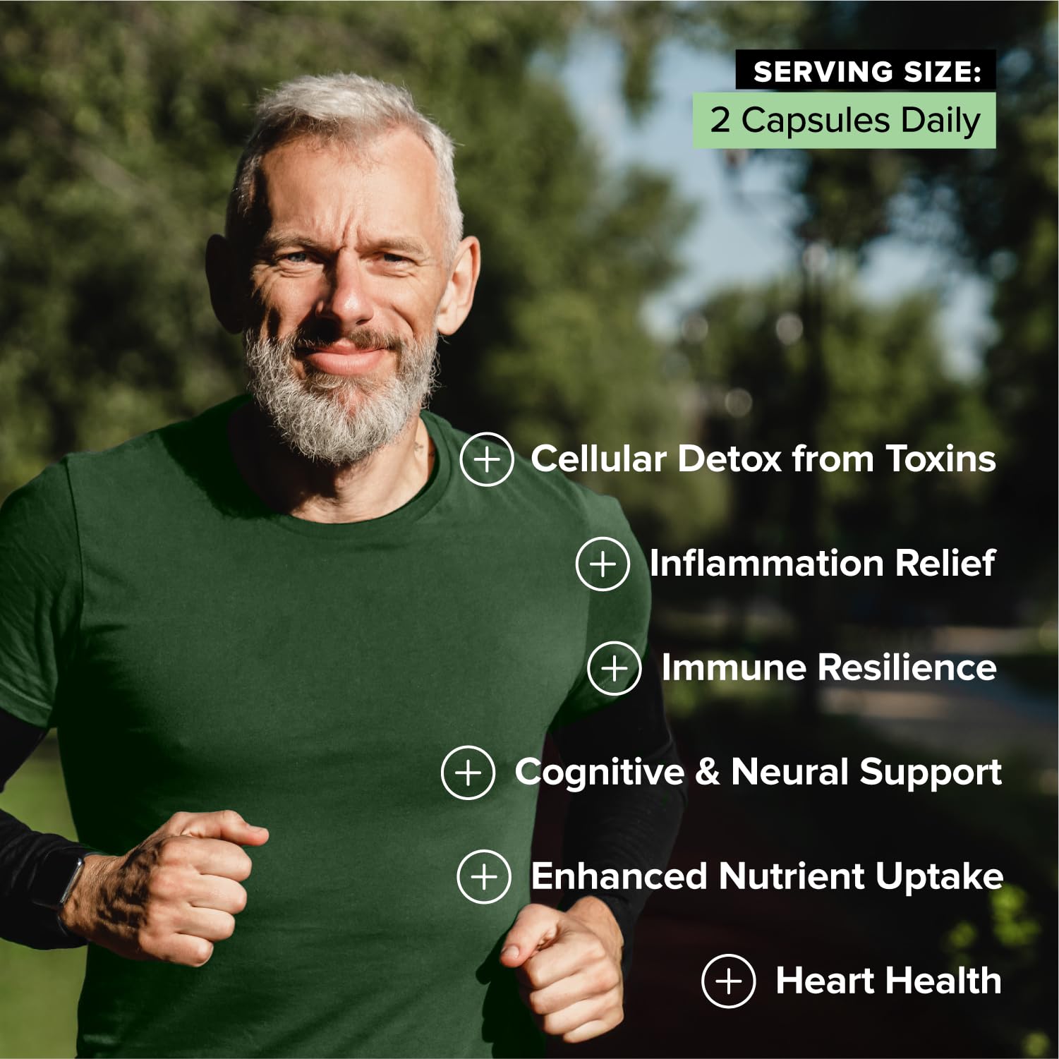 Complement Sulfora capsules close-up highlighting vegan, non-GMO formula