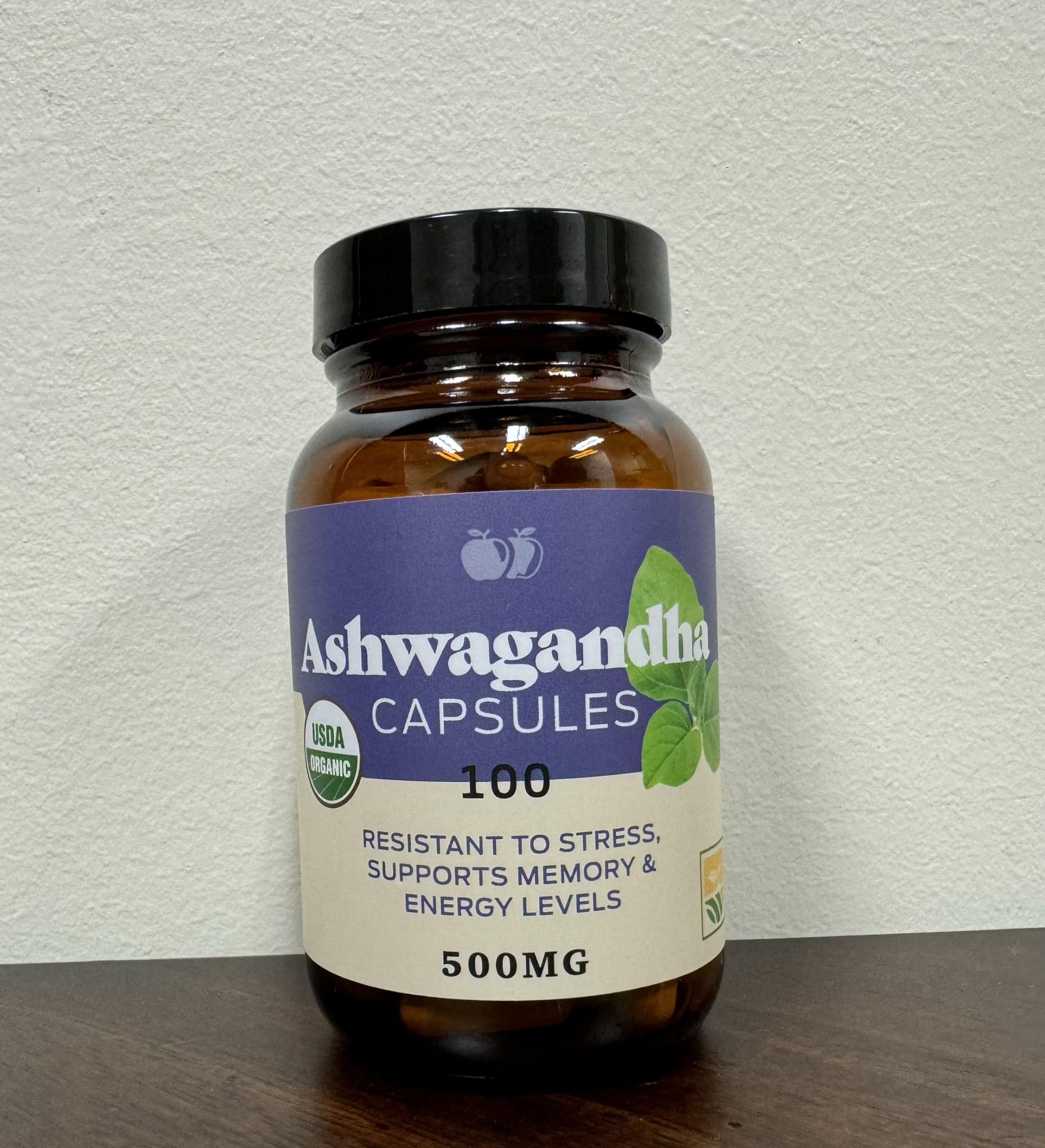 Complete Natural Ashwagandha bottle pour for daily calm and focus