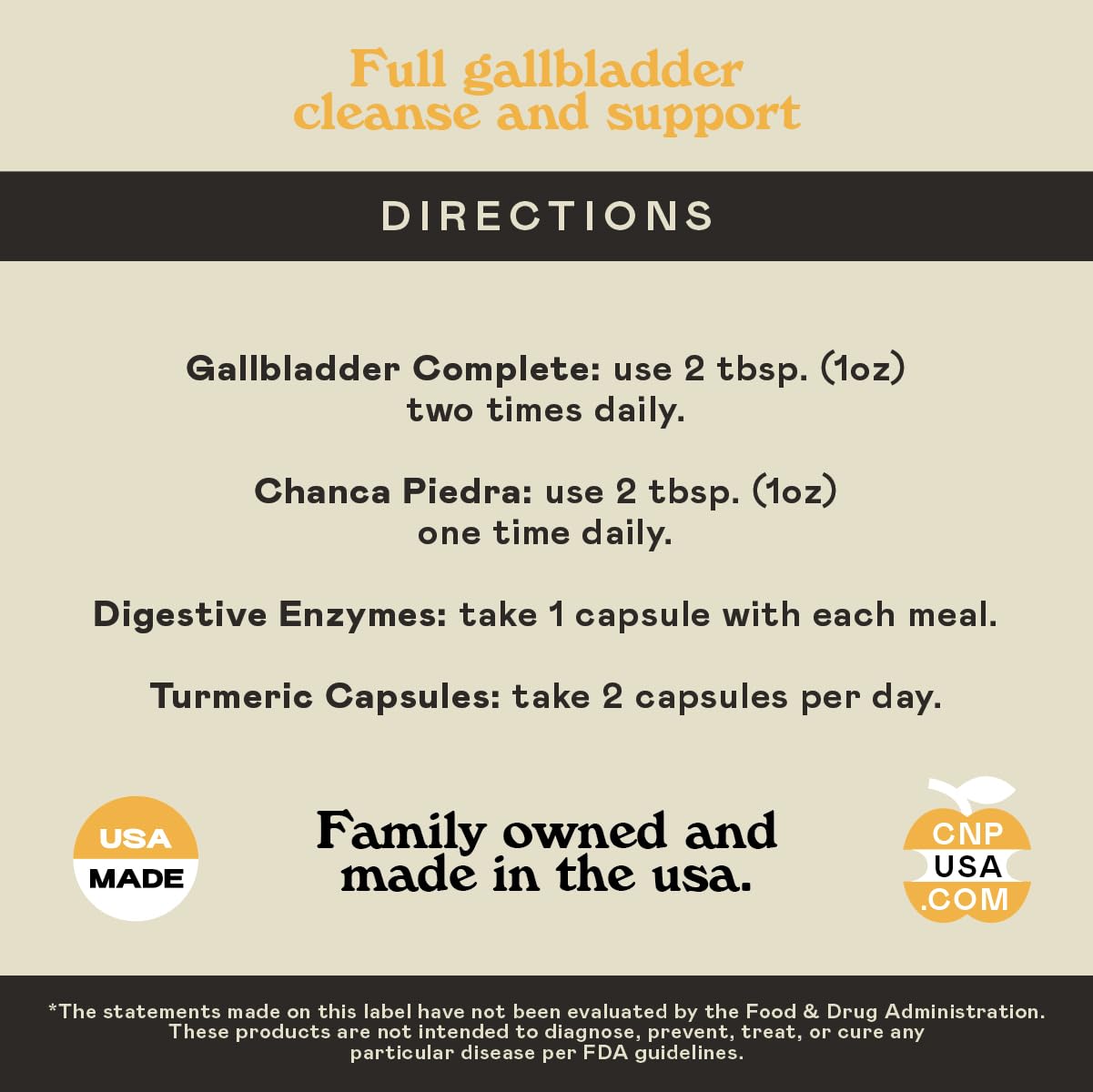 Complete Natural Gallbladder Bundle dosage image suggests simple measurement for consistent use.