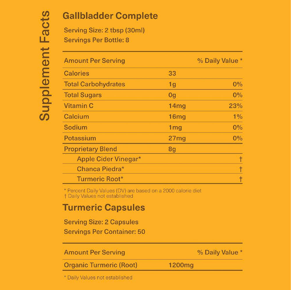 Complete Natural Gallbladder Bundle packaging box shows organic and kosher standards for trusted use.