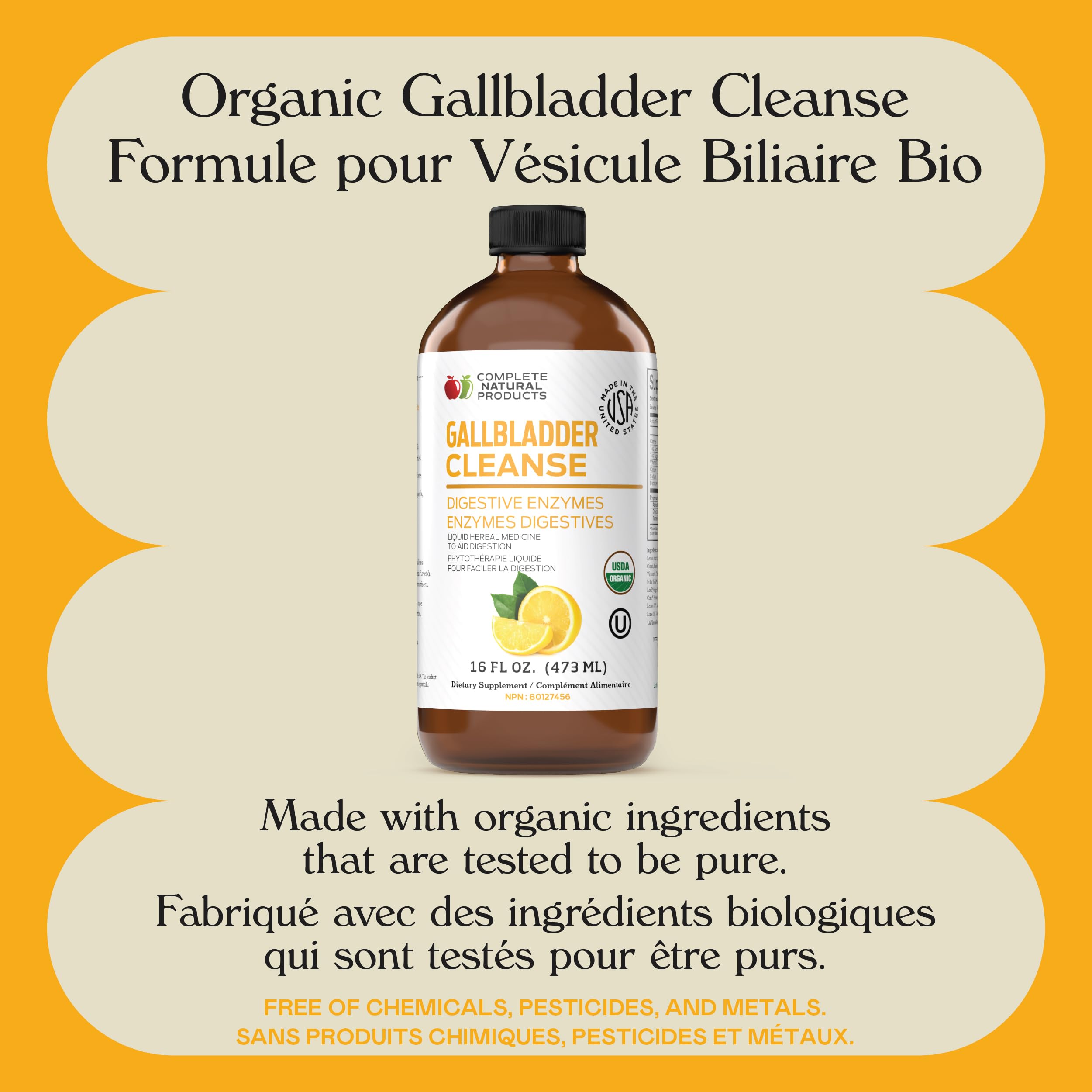 Complete Natural Gallbladder Complete label ingredients highlight ACV, turmeric, and beet.