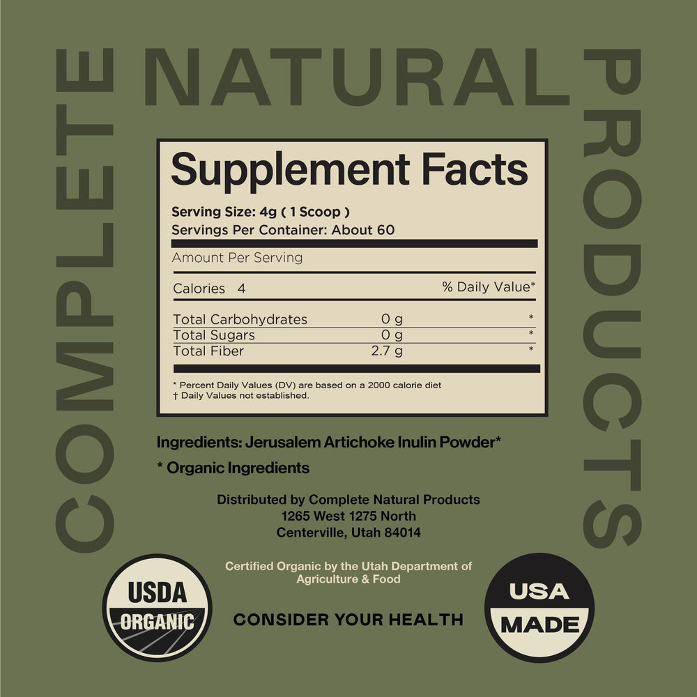 Complete Natural Inulin Powder bulk scoop ready to boost prebiotic fiber intake