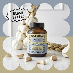Complete Natural Products Ajo Orgánico: cápsulas vegetales para una suplementación limpia.